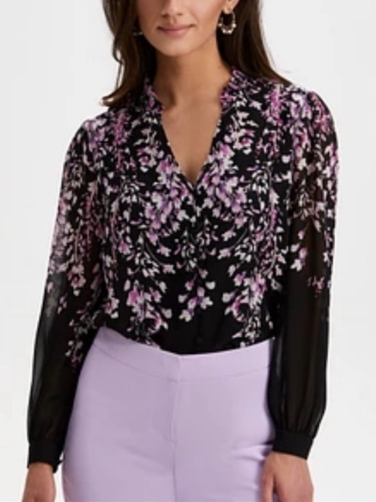 Laura Tops - LAURA Floral Button Up Blouse